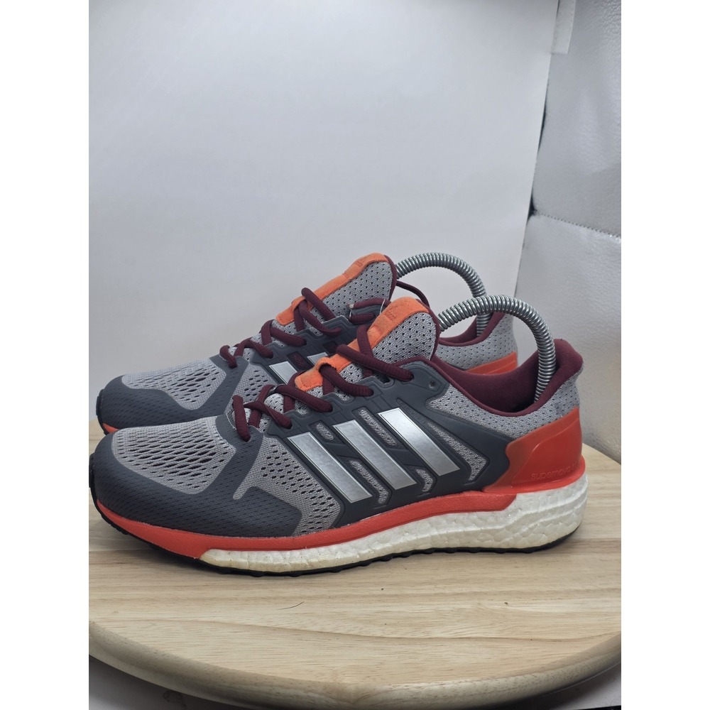women's Size 8  - Adidas Supernova ST Boost BB0992 Gray Orange Running Shoes 6.5